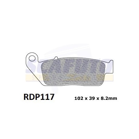 Pastiglia freno CAGIVA-HONDA-KAWASAKI-KYMCO-SUZUKI-TRIUMPH-YAMAHA RDP117 Ant./Post