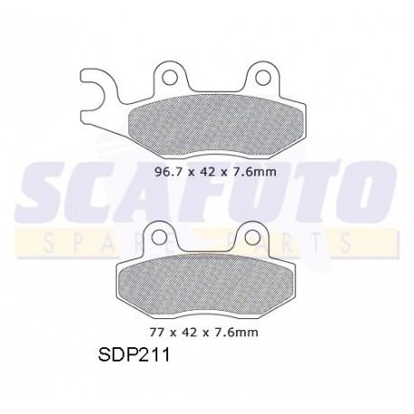 Pastiglia freno HUSQVARNA-KAWASAKI-SUZUKI SDP211 Ant.