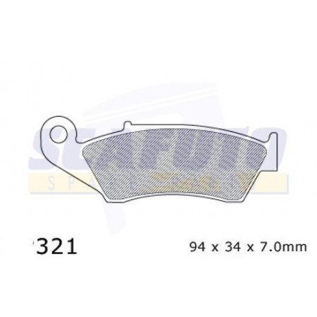 Pastiglia freno APRILIA/BETA/GASGAS/HONDA/KAWASAKI/SUZUKI/YAMAHA SDP321 Ant.