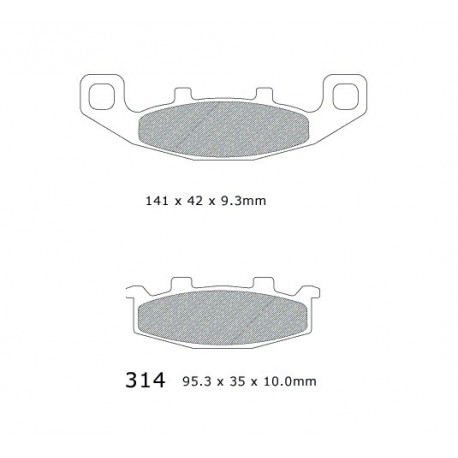 Pastiglia freno KAWASAKI-SUZUKI DP314 Ant./Post